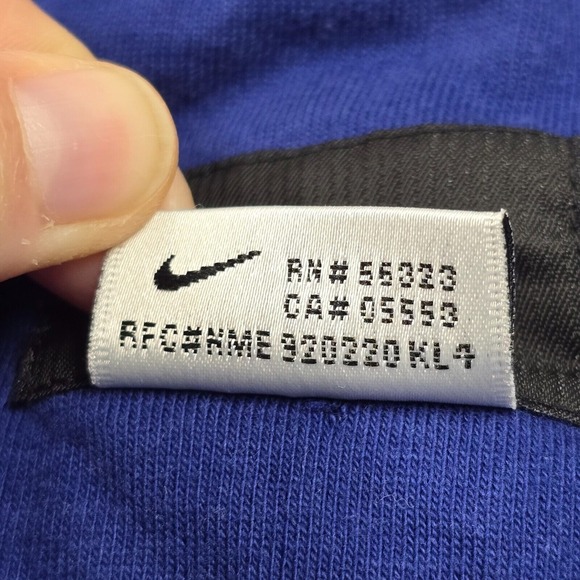 Vintage Nike‎ Shirt Mens Medium Blue Long Sleeve Spellout Pullover Sweatshirt - Picture 6 of 14